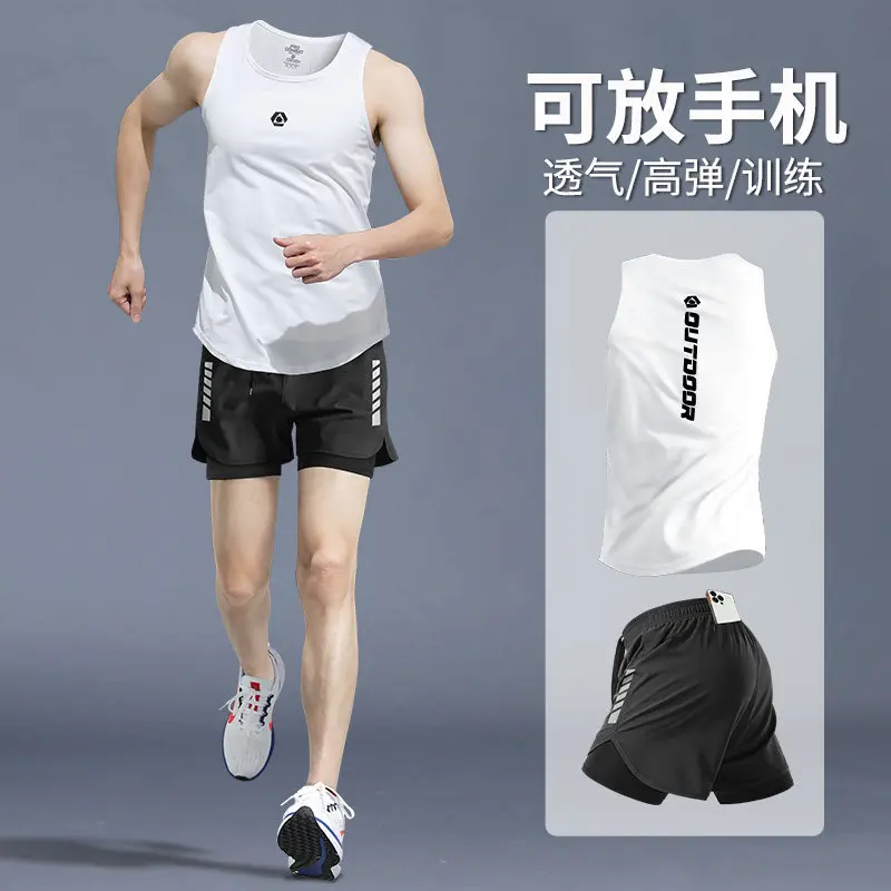 Running Gear Tank - Set Lari Musim Panas Pria -