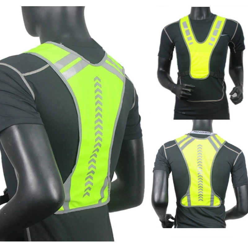 Running Gear Tank - Rompi elastis perlengkapan kain reflektif olahraga